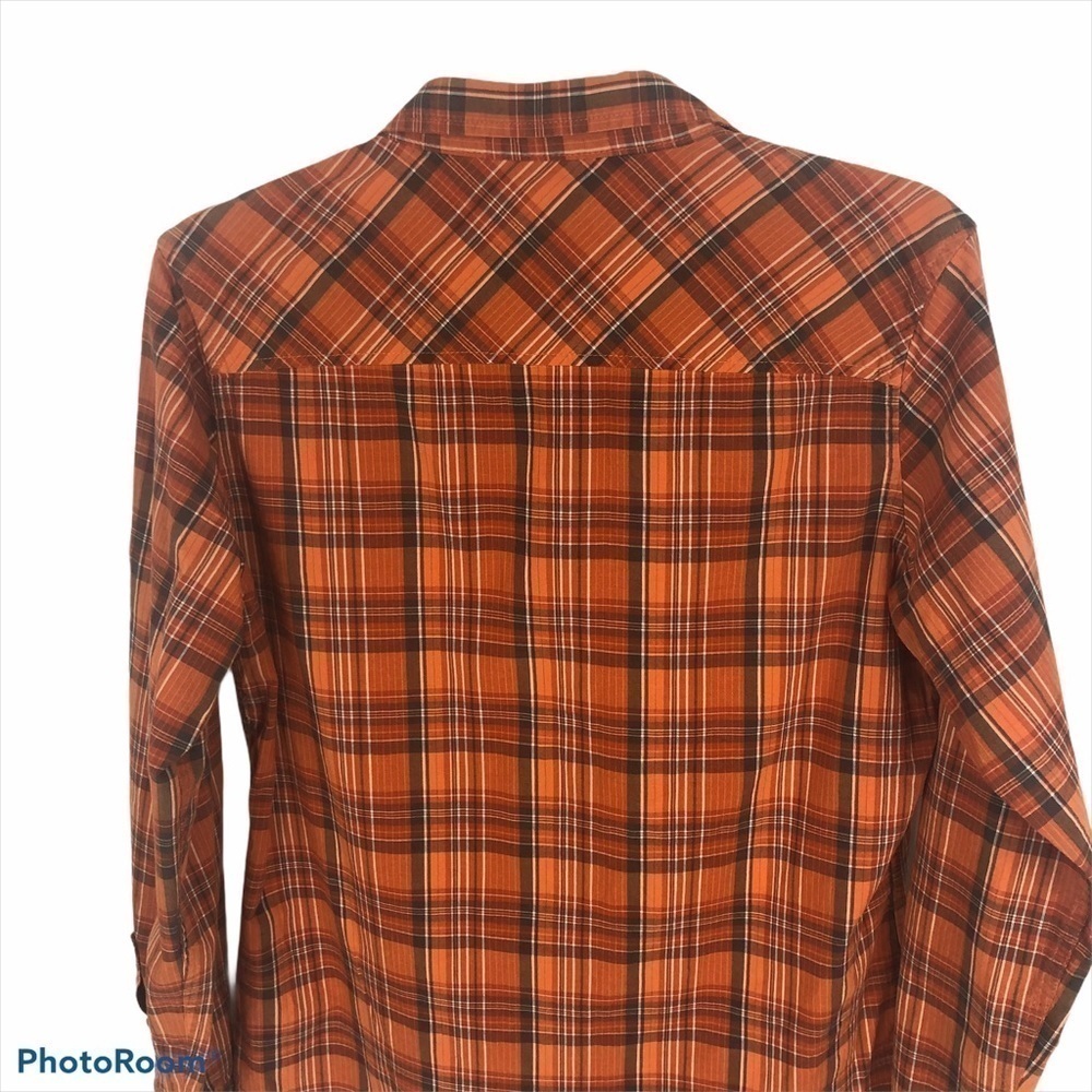 CABELA’S Women’s Button Shirt Sz Medium Multi Color Plaid Long sleeves Convert - Picture 8 of 12